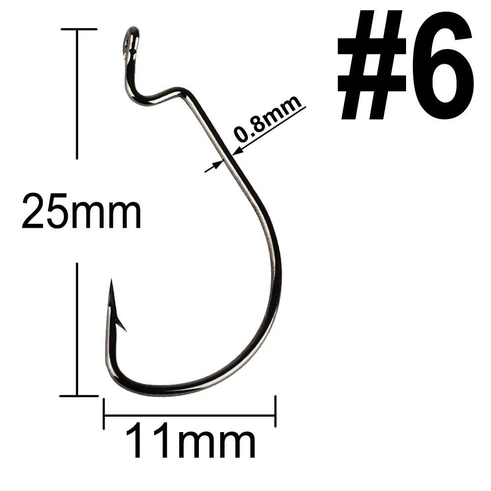 MERRYfishing Extra wide gap fishing hooks (25 pack)