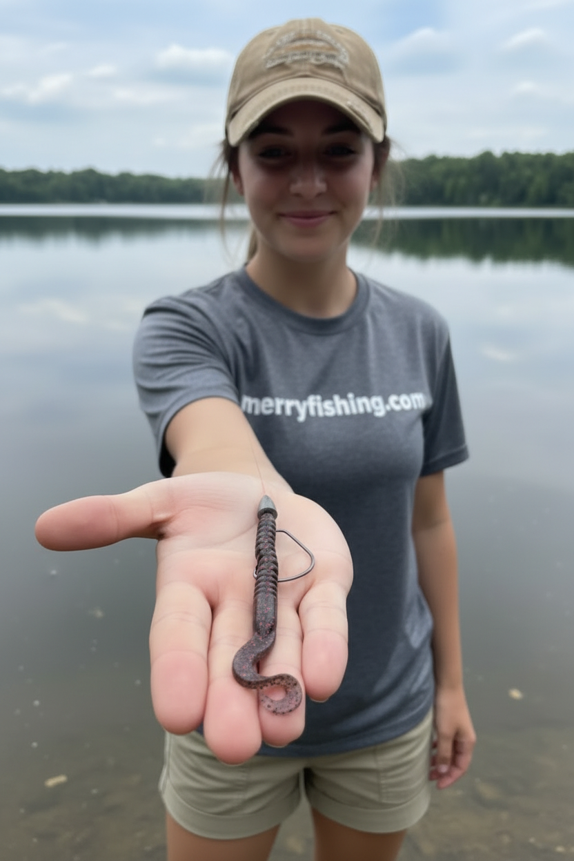 Curl Tail 6" – Female Angler with MERRY Fishing Shirt