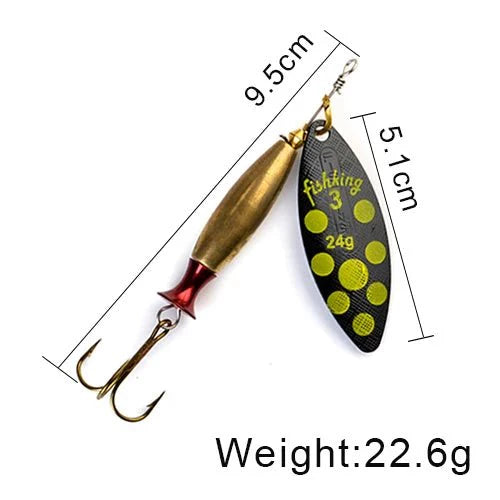 FISH KING Metal Spinner Lure | Long Cast Bait for Bass, Trout