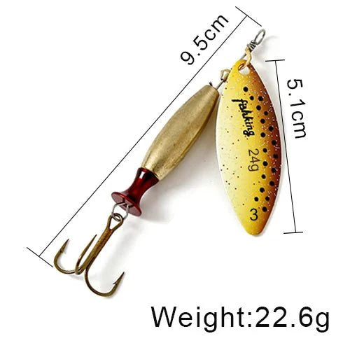 FISH KING Metal Spinner Lure | Long Cast Bait for Bass, Trout