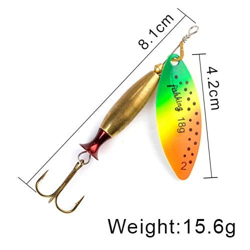 FISH KING Metal Spinner Lure | Long Cast Bait for Bass, Trout