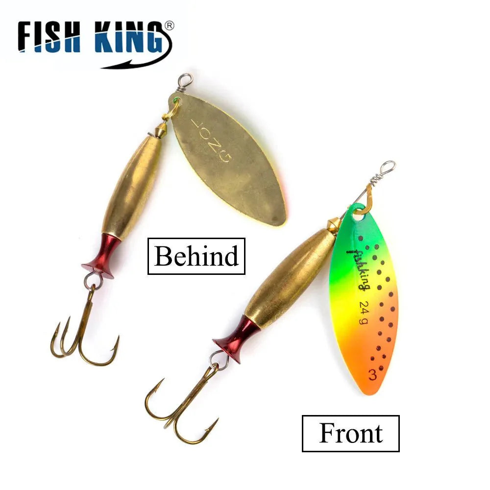 FISH KING Metal Spinner Lure | Long Cast Bait for Bass, Trout