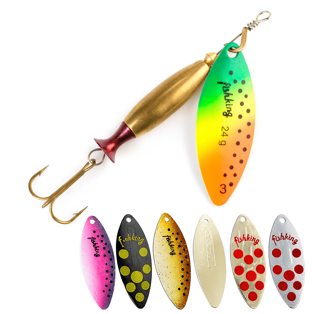 FISH KING Metal Spinner Lure | Long Cast Bait for Bass, Trout