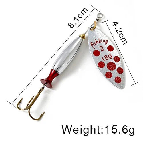 FISH KING Metal Spinner Lure | Long Cast Bait for Bass, Trout