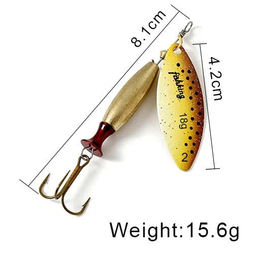 FISH KING Metal Spinner Lure | Long Cast Bait for Bass, Trout
