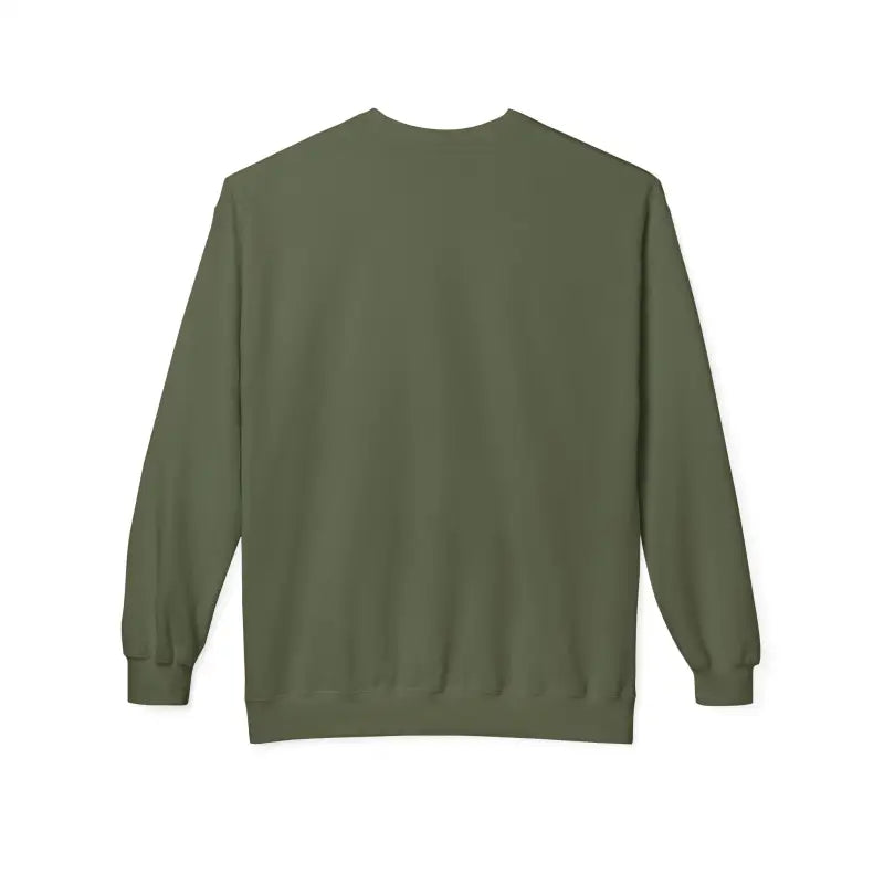 Olive Green Crewneck Sweatshirt Mountain Design Explore More Stress Less